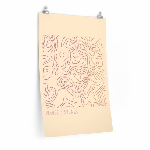 Waves and Sounds Music Poster – Premium Matte Wall Art Print