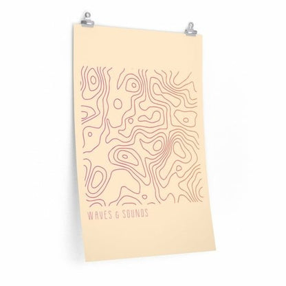 Waves and Sounds Music Poster – Premium Matte Wall Art Print