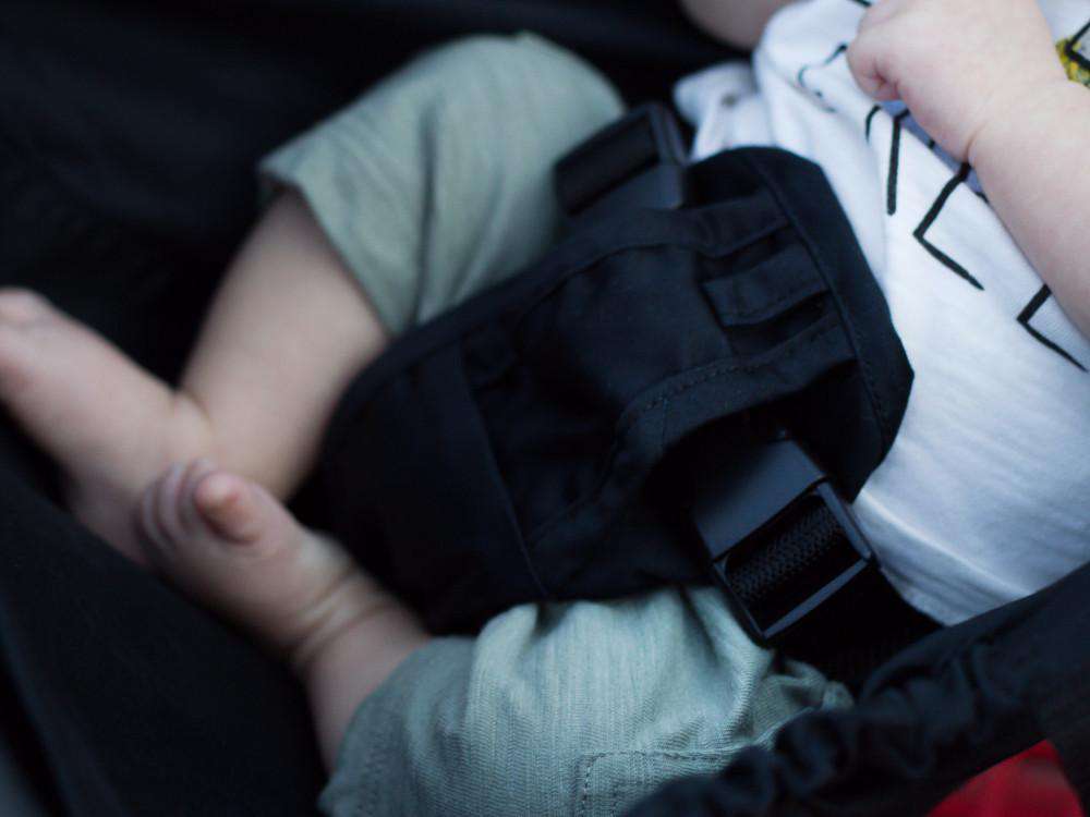 Baby Shopping Cart Hammock | Black Fabric