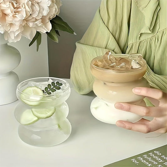 Modern Wavy Glass Cups