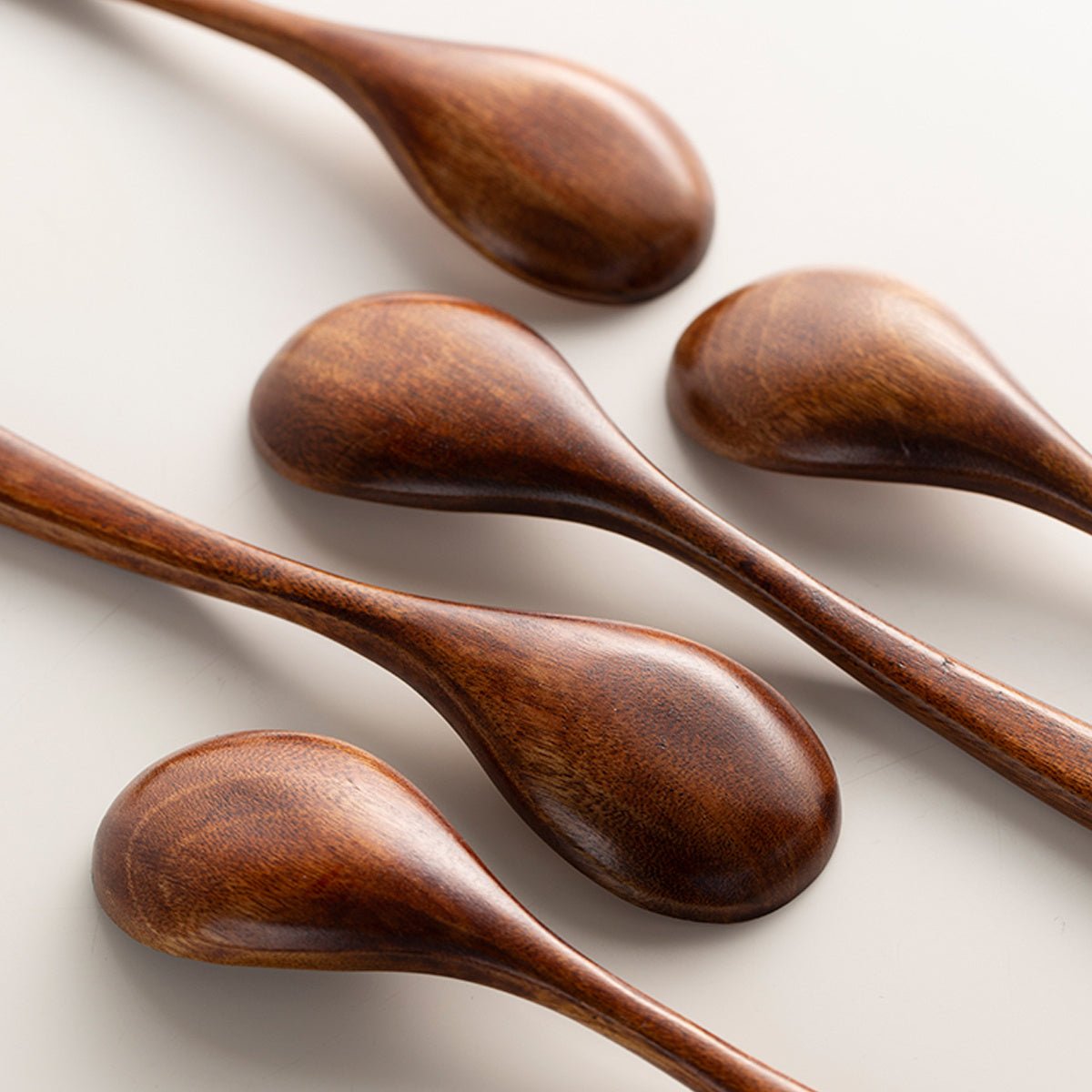 Handcrafted Wooden Spoons Set – Geometric Pattern Eco-Friendly Utensils