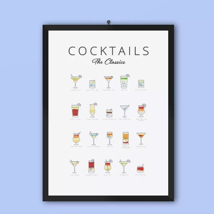 Cocktails Art Decor Poster | Premium Matte Wall Print – Modern Home