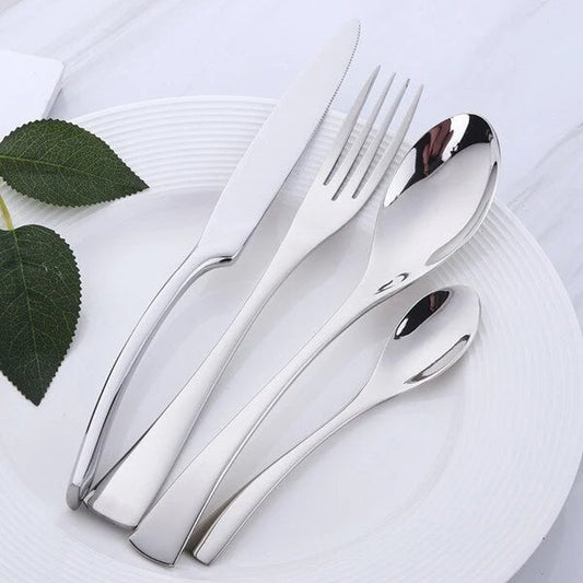 4-Piece Stainless Steel Cutlery Set – Knife, Fork, Spoon & Teaspoon