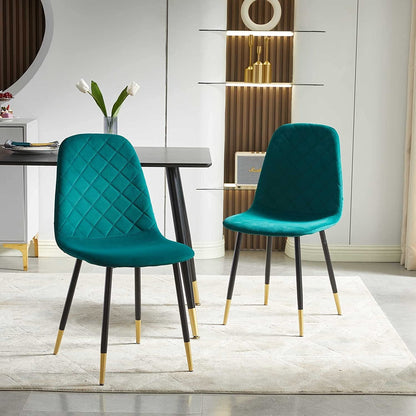 5-Piece Velvet Upholstered Dining Chairs – Modern Accent Chairs for Dining & Living Room