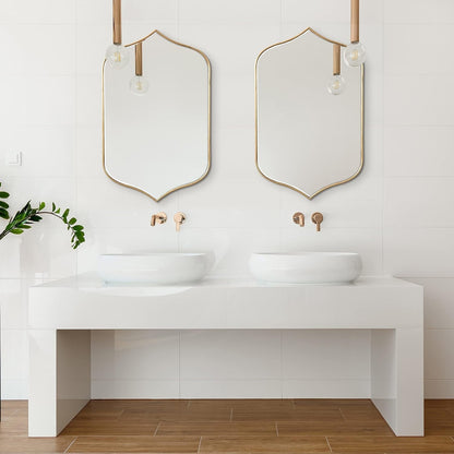Irregular Gold Wall Mirror – Modern Vertical or Horizontal Decor
