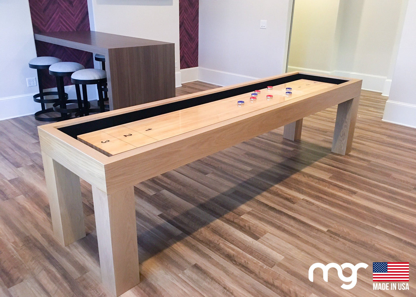 The Modern Shuffleboard (Oak Wood Natural Finish)