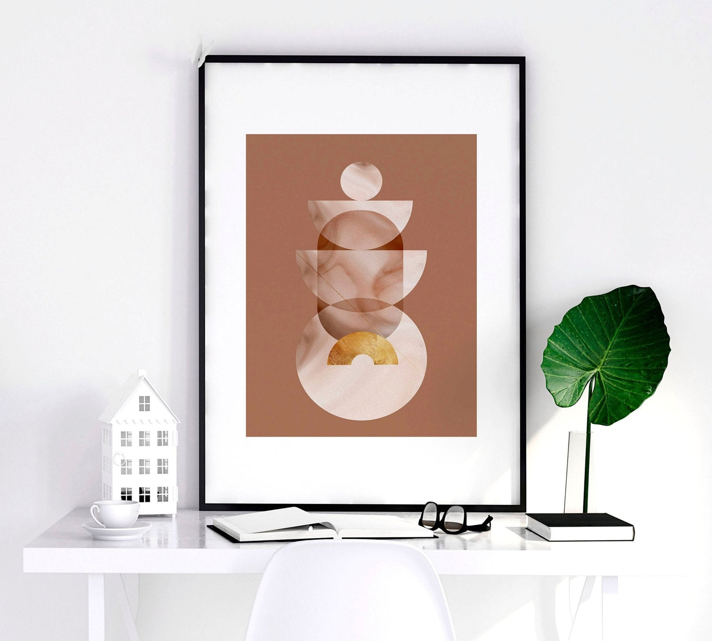 Mid century modern artwork | set of 3 framed wall art prints