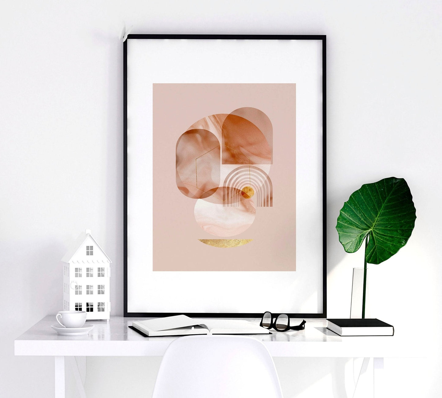 Mid century modern artwork | set of 3 framed wall art prints