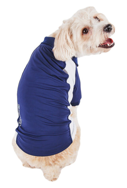 Pet Life ® Active 'Barko Pawlo' Relax-Stretch Quick-Drying Performance Dog Polo T-Shirt