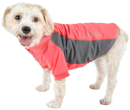 Pet Life ® Active 'Barko Pawlo' Relax-Stretch Quick-Drying Performance Dog Polo T-Shirt
