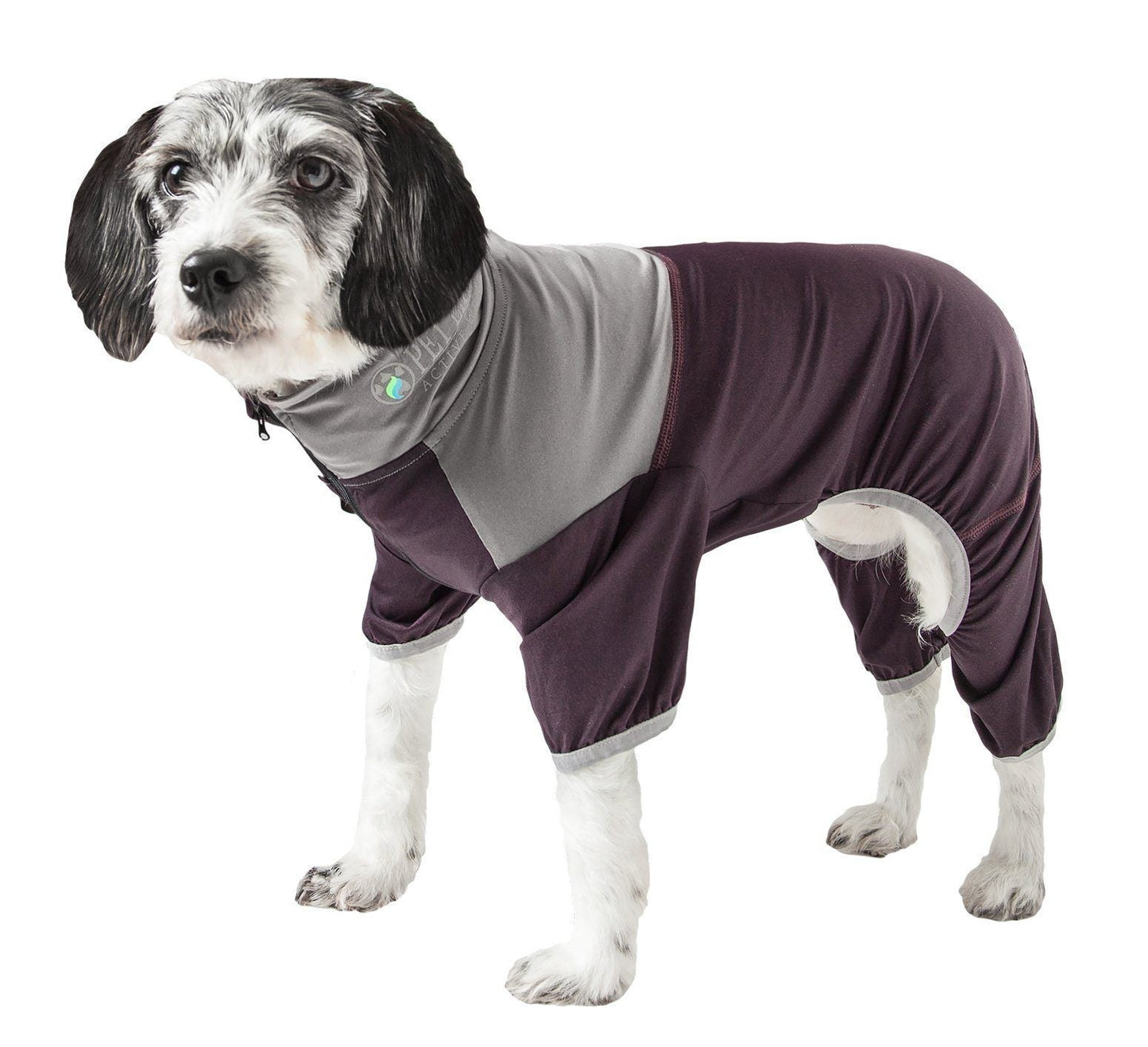 Pet Life ®  Active 'Embarker' 4-Way Stretch Fitness Yoga Full Body Dog Tracksuit