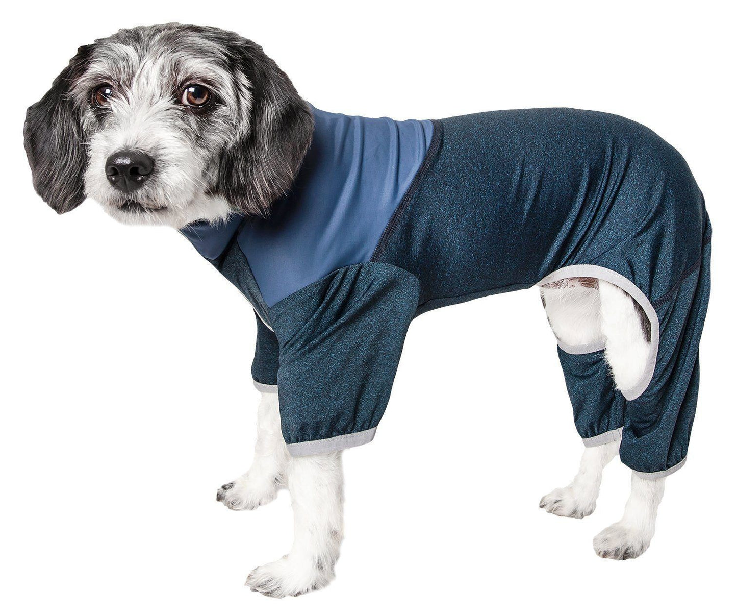 Pet Life ®  Active 'Embarker' 4-Way Stretch Fitness Yoga Full Body Dog Tracksuit