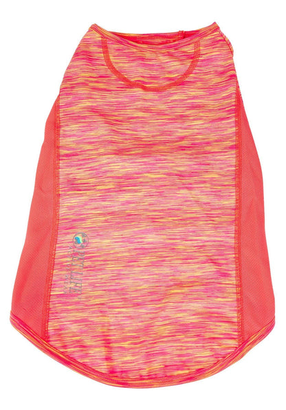 Pet Life ® Active 'Warf Speed' Heathered Ultra-Stretch Yoga Fitness Dog T-Shirt