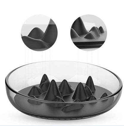 Pet Life ® 'Cirlicue' Mountain Shaped Modern Slow Feeding Pet Bowl
