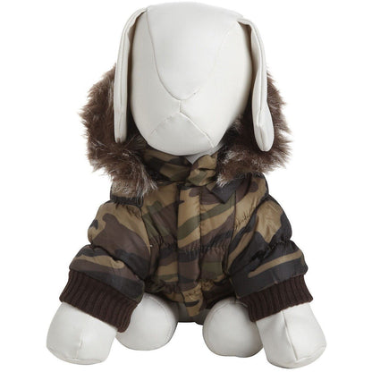 Pet Life ® Classic Metallic Fashion 3M Insulated Dog Coat Parka  w/ Removable Hood