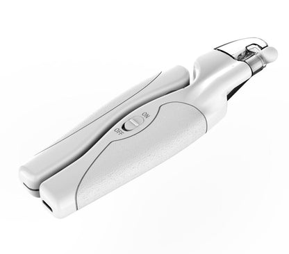 Pet Life ® 'Clip-Tronic' LED Lighting and USB Charging Precision Cat and Dog Nail Clipper