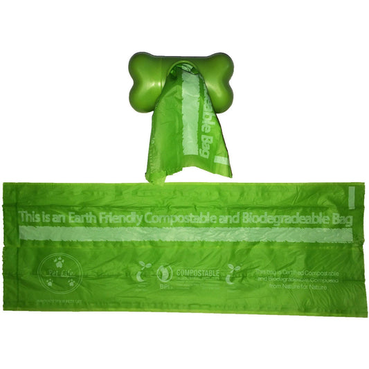Pet Life ® 'Compostable' 100% Recyclable and Biodegradable Eco-Friendly Pet Cat Dog Waste Bags from Thermoplastic Starch