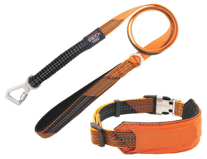 Pet Life ® 'Geo-prene' 2-in-1 Shock Absorbing Neoprene Padded Reflective Dog Leash and Collar