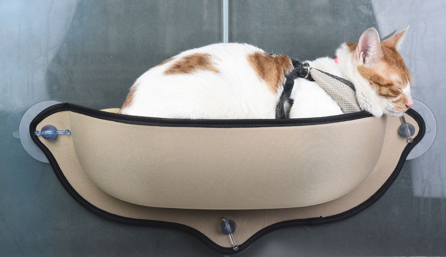 Pet Life ® 'Gravity-Lounge' Suction Cup Kitty Cat Lounger and Bed