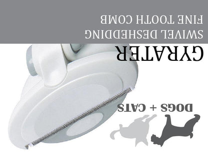 Pet Life ® 'Gyrater' Swivel Travel Grooming Deshedding Pet Comb