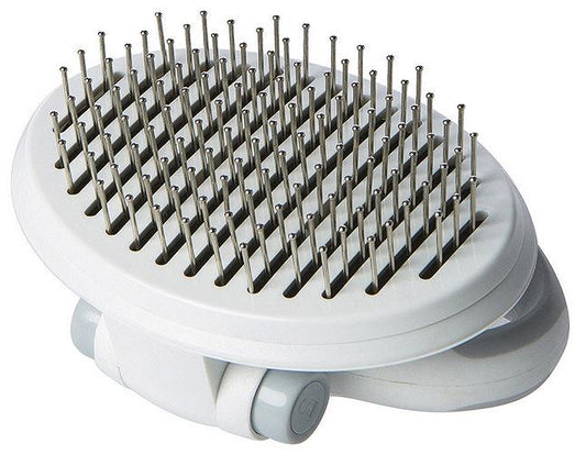 Pet Life ® 'Gyrater' Travel Self-Cleaning Swivel Grooming Pet Pin Brush
