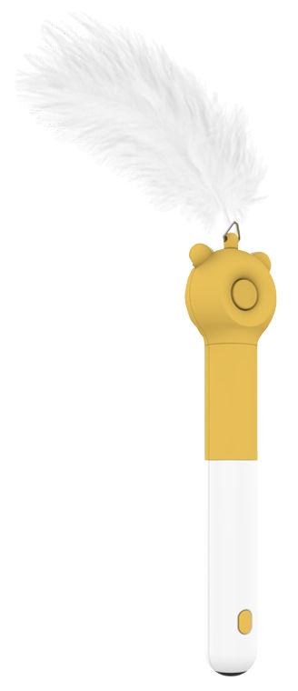 Pet Life ® 'KITIQUE" 3-in-1 Retractable and Extendable Feathered and Laser Wand Kitty Cat Teaser