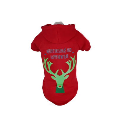 Pet Life ® LED Lighting 'Christmas Reindeer' Hooded Dog Costume Sweater w/ Included Batteries