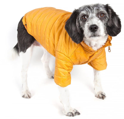 Pet Life ® Lightweight Adjustable and Collapsible 'Sporty Avalanche' Dog Coat w/ Pop-out Zippered Hood