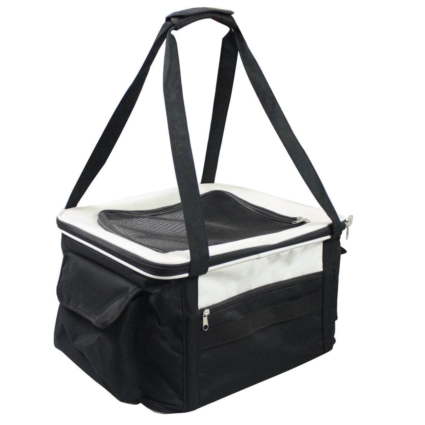Pet Life ® Lightweight Collapsible Safety Travel Wire Folding Pet Dog Car Seat Carseat Carrier Crate