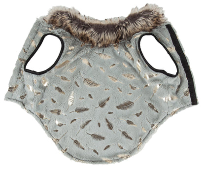 Pet Life ® Luxe 'Gold-Wagger' Gold-Leaf Fashion Designer Fur Dog Coat
