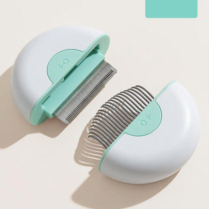 Pet Life ® 'LYNX' 2-in-1 Travel Connecting Grooming Pet Comb and Deshedder