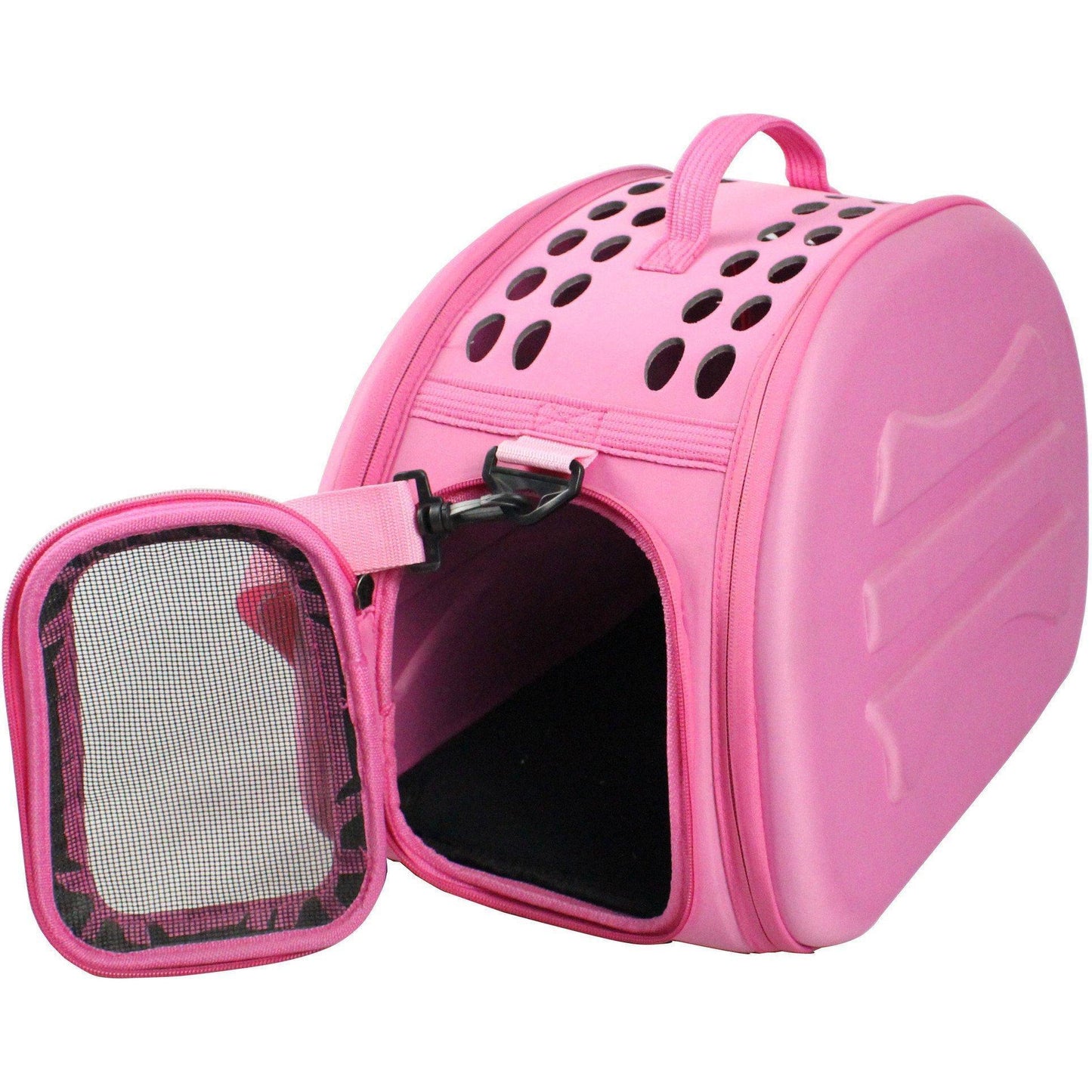 Pet Life ® 'Narrow Shelled' Lightweight Collapsible Military Grade Fashion Designer Travel Pet Dog Carrier Crate