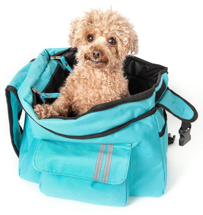 Pet Life ® Over-The-Shoulder Back-Supportive Fashion Sporty Pet Dog Carrier w/ Pouch