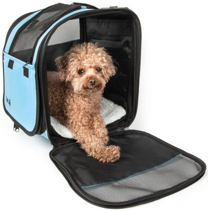 Pet Life ® 'Pawdon Me '  Wheeled Airline Approved Travel Collapsible Pet Dog Carrier