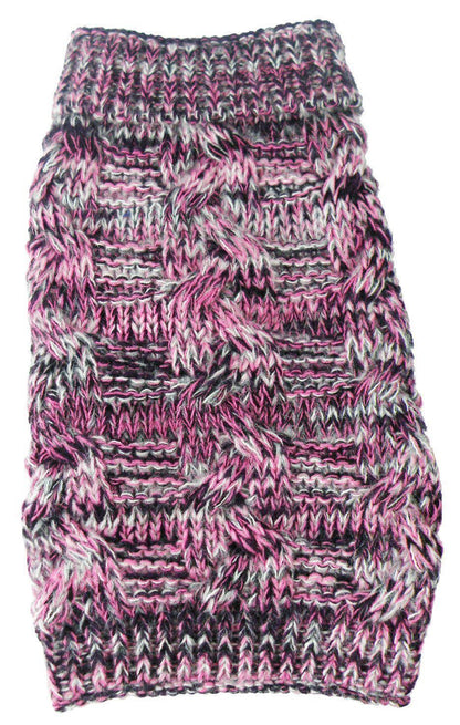 Pet Life ® 'Royal Bark' Heavy Cable Knitted Designer Fashion Dog Sweater