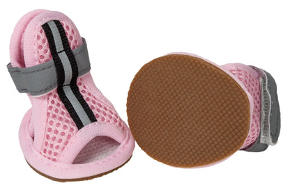 Pet Life ® 'Sporty-Supportive' Water-Resistant Mesh Dog Sandals Shoes- Set Of 4