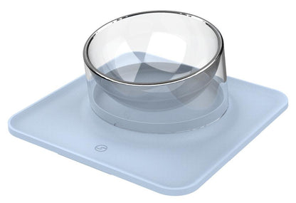 Pet Life ® 'Surface' Anti-Skid and Anti-Spill Curved and Clear Removable Pet Bowl