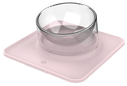 Pet Life ® 'Surface' Anti-Skid and Anti-Spill Curved and Clear Removable Pet Bowl