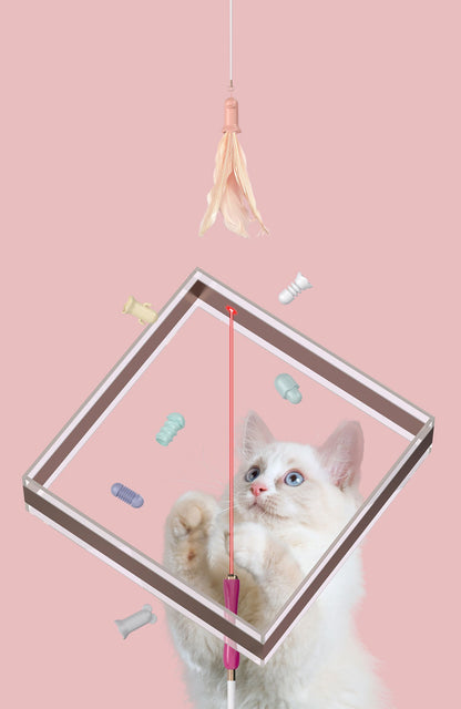 Pet Life ® 'Wander-cat' Customizeable and Extendable 10-in-1 Attachment Laser Cat Teaser