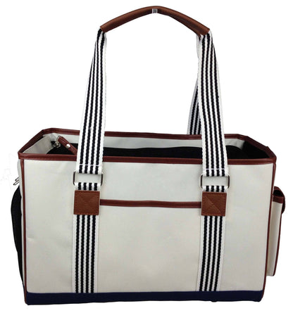 Pet Life ® 'Yacht Polo' Designer Travel Fashion Pet Dog Carrier w/ Pouch