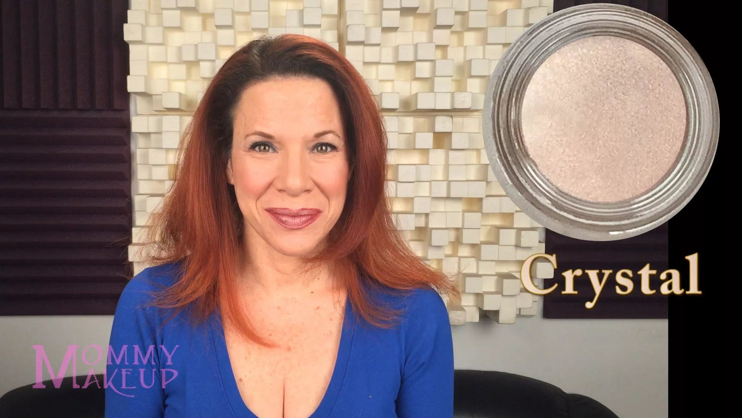 Crystal Any Wear Creme - A Waterproof Multi-tasking creme to powder product for eyes, cheeks & lips. Can be worn anywhere