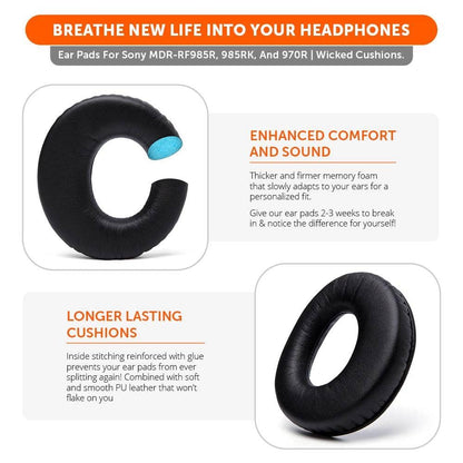 Replacement earpads for Sony MDR-RF985R & More