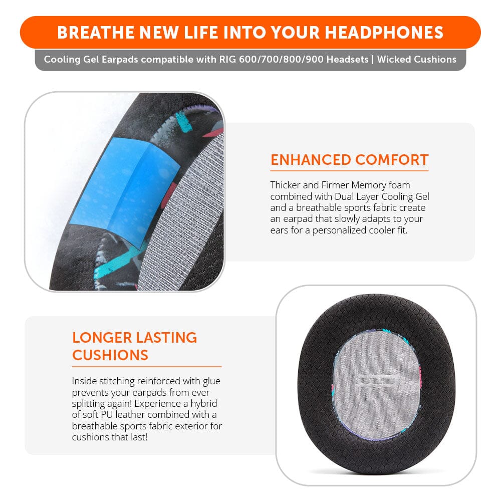 RIG 600, 700, 800 & 900 Series Earpads - WC FreeZe Cooling Gel