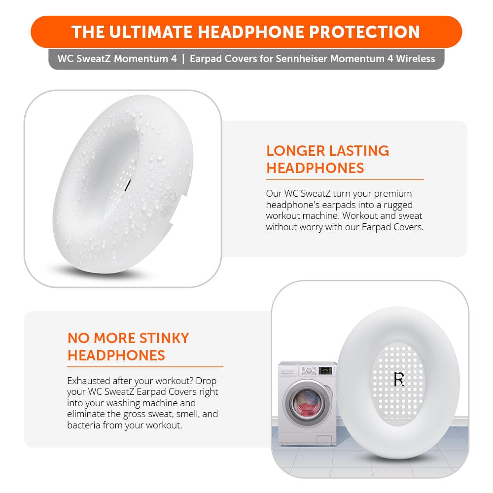 Sennheiser Momentum 4 Earpad Sweat Covers - WC SweatZ Momentum 4