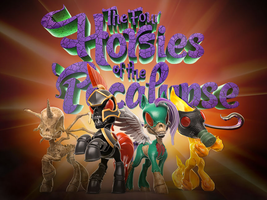 Four Horsies of the Pocalypse POCALYPSE NOW Gift Pack 4-piece set