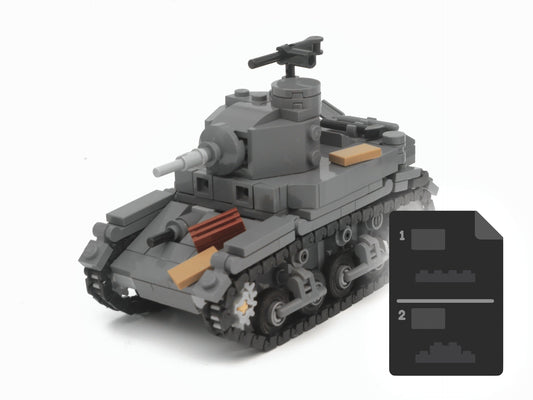 M3 Stuart Tank - Instructions Only