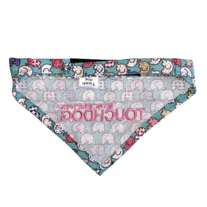 Touchdog Elephant Patterned Hook-and-Loop Fashion Dog Bandana