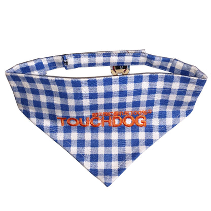 Touchdog Plaid Patterned Hook-and-Loop Fashion Dog Bandana