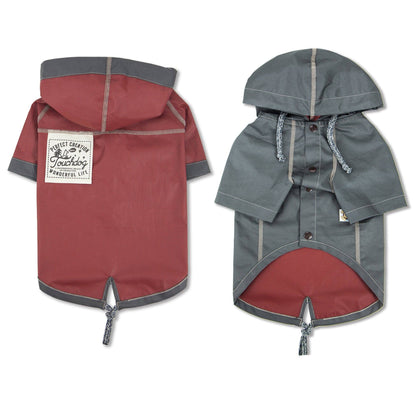 Touchdog 'Cloudburst' Reversible Fashion Waterproof Dog Raincoat