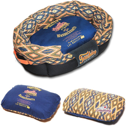 Touchdog ® '70's Vintage-Tribal' Ultra-Plush Rectangular Rounded Dog Bed